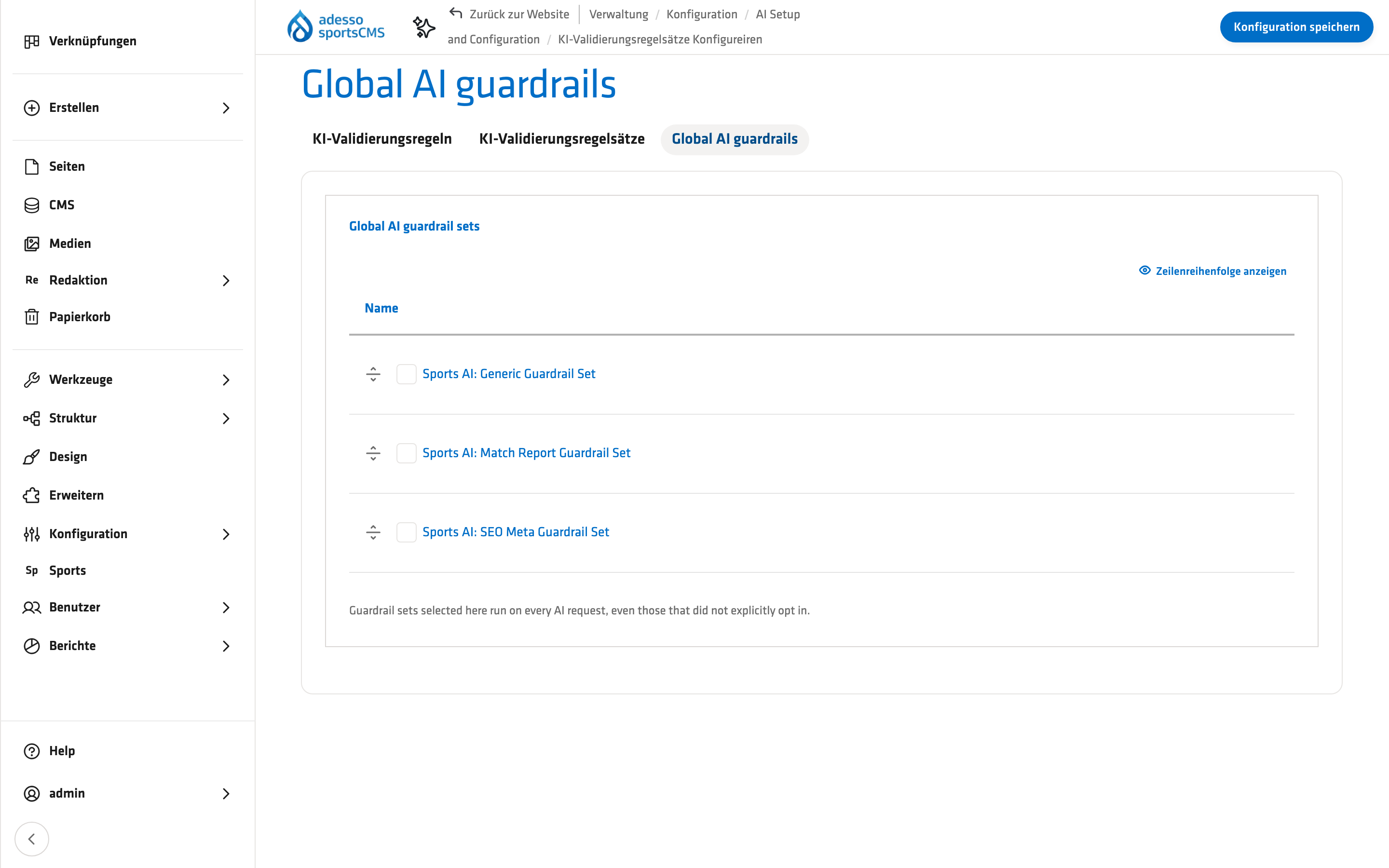 Globale Guardrails